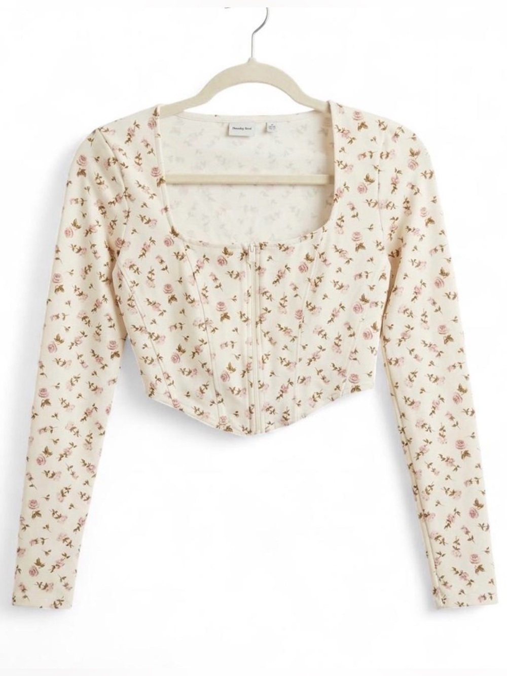 ARITZIA Sunday Best White / Strawberry Puff  Maverick Longsleeve SIZE XS*NWOT*